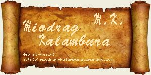 Miodrag Kalambura vizit kartica